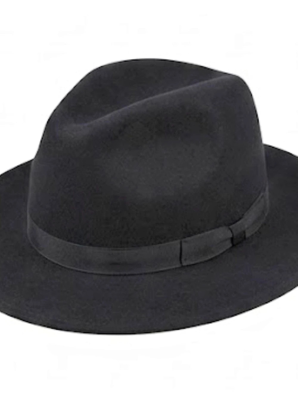 Vintage Stetson Wool Felt Fedora Hat Black
